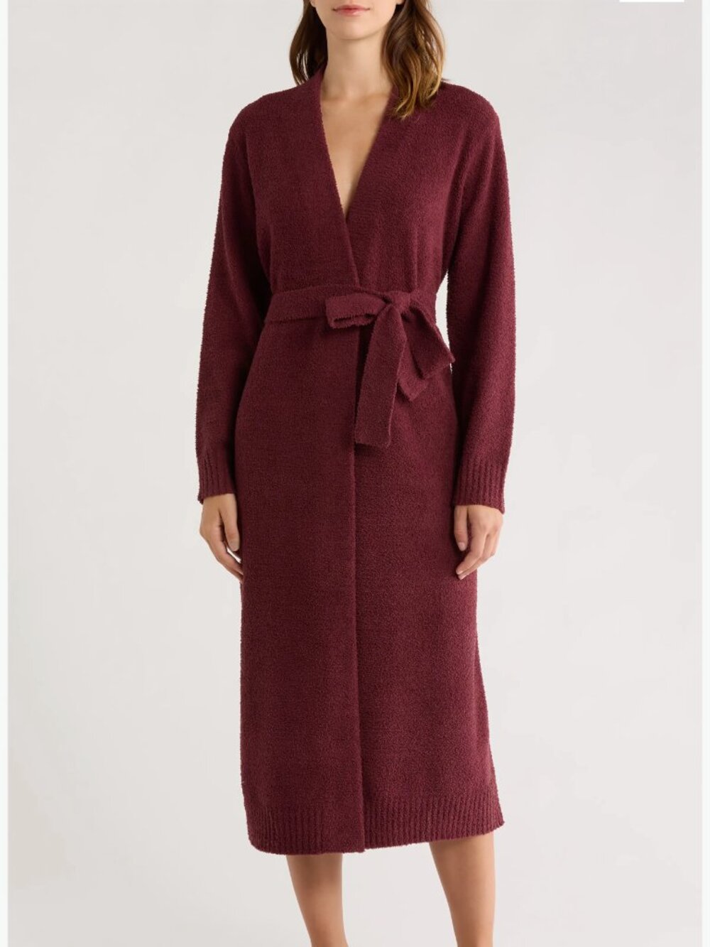 NWT UGG Lenny II Burgundy Sweater Robe Sz XL Comfort Cozy